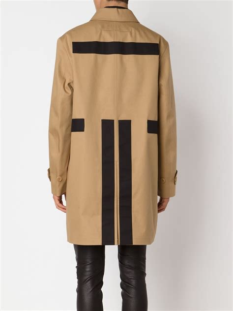 givenchy striped applique trench coat|Givenchy Striped Applique Trench Coat in Brown for .